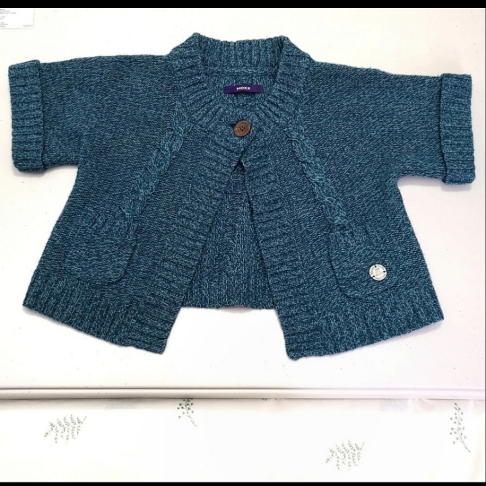 Mexx sweater shrug bolero cardigan teal